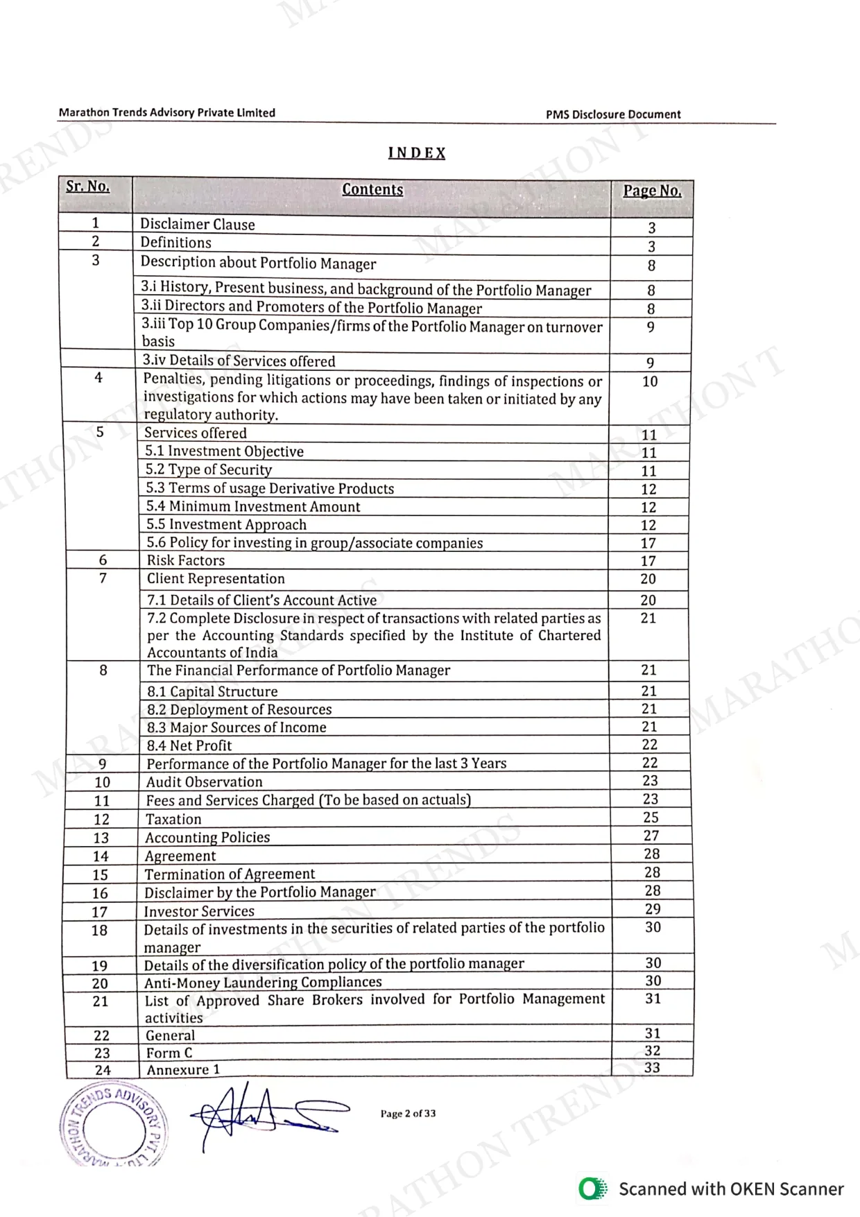 Disclosure Document — page 5 of 37