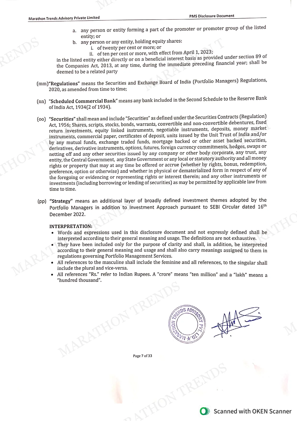 Disclosure Document — page 10 of 37
