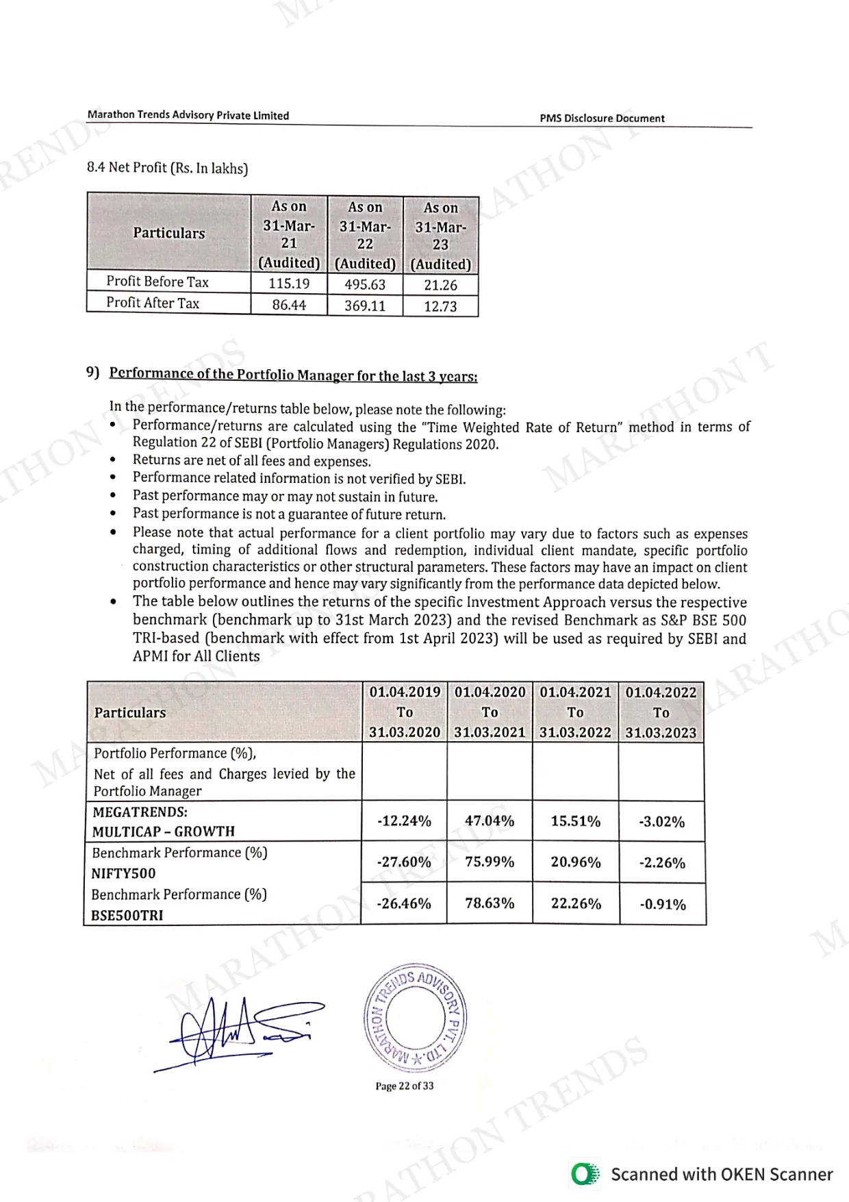 Disclosure Document — page 25 of 37