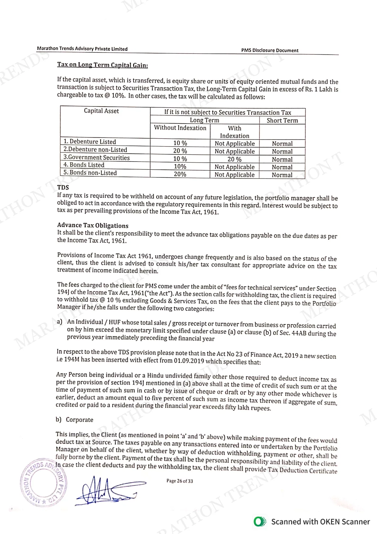 Disclosure Document — page 29 of 37