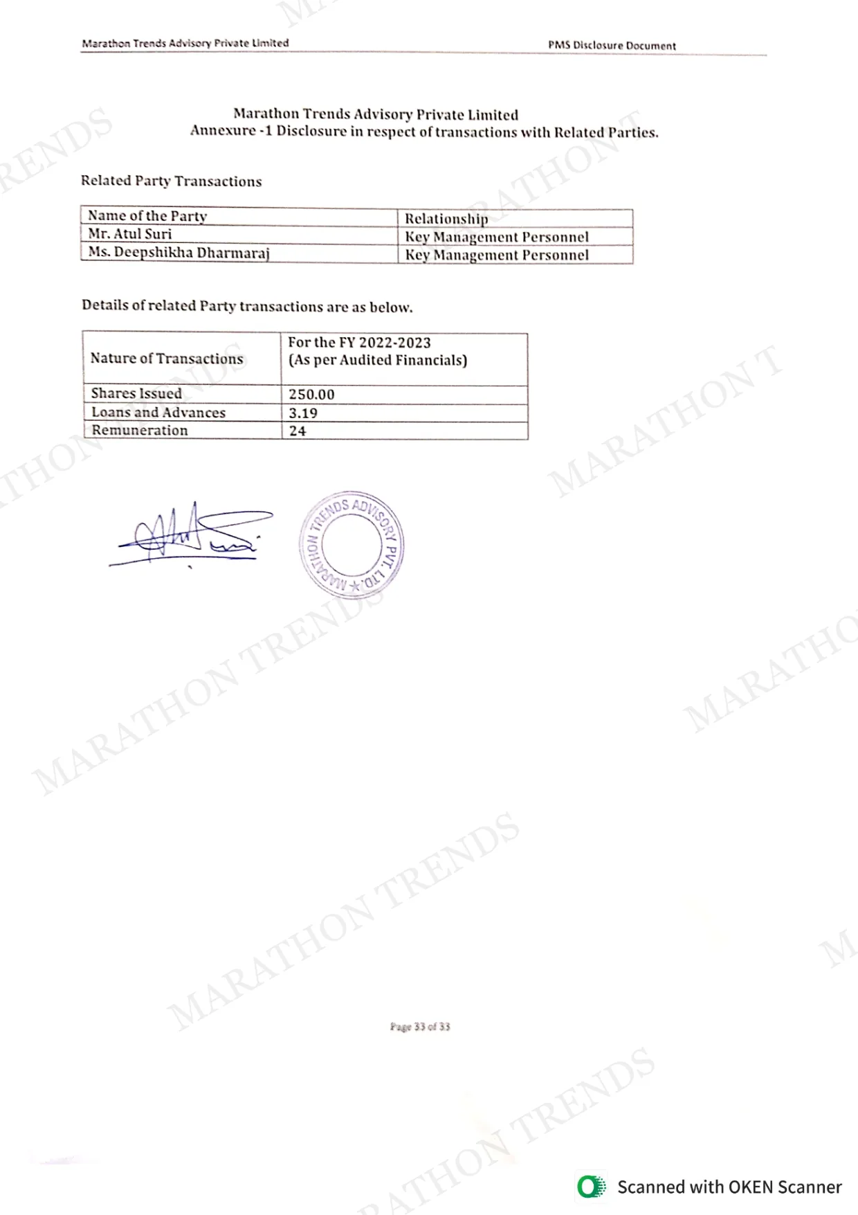 Disclosure Document — page 37 of 37